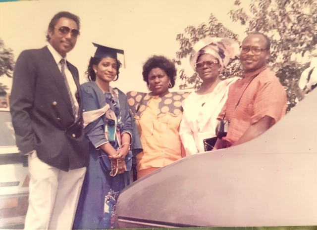 At Gbende's graduation ceremony